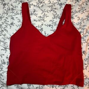lululemon red align tank top